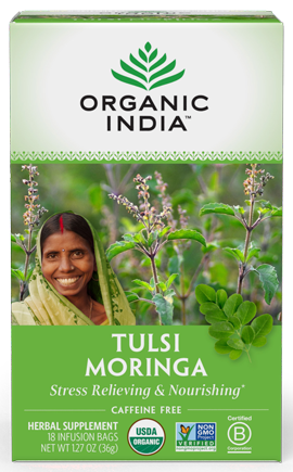 Tulsi Moringa 18 Bags - Organic India - Healthspan Holistic