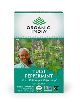 Tulsi Peppermint 18 Bags - Organic India - Healthspan Holistic