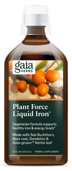 Plant Force Liquid Iron 16 fl oz - Gaia Herbs - Healthspan Holistic