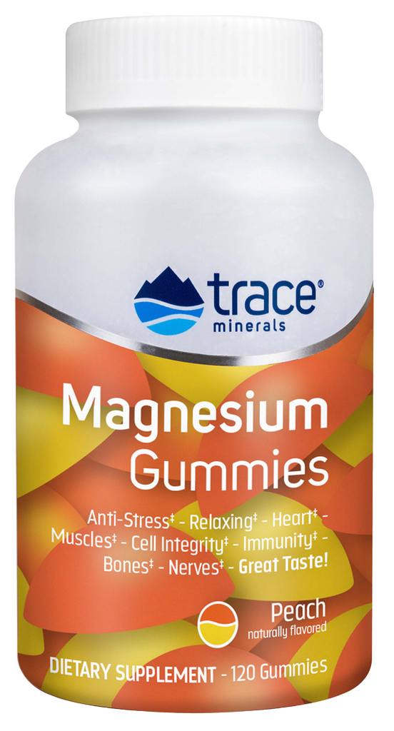 Magnesium Gummies Peach 120 Gummies - Trace Minerals - Healthspan Holistic