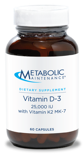 Vitamin D-3 25,000 IU 60 Capsules - Metabolic Maintenance - Healthspan Holistic