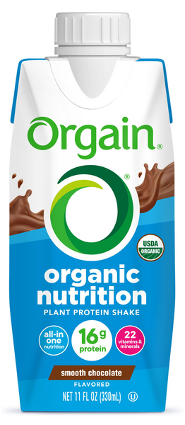 Vegan Organic Nutrition Shake Smooth Chocolate Single Serving Pack - Orgain - Healthspan Holistic