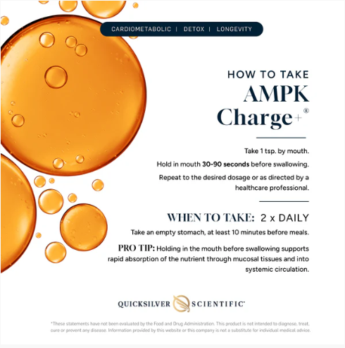 AMPK Charge+ 3.38 fl oz - Quicksilver - Healthspan Holistic