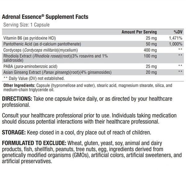 Adrenal Essence® 120 Capsules - XYMOGEN® - Healthspan Holistic