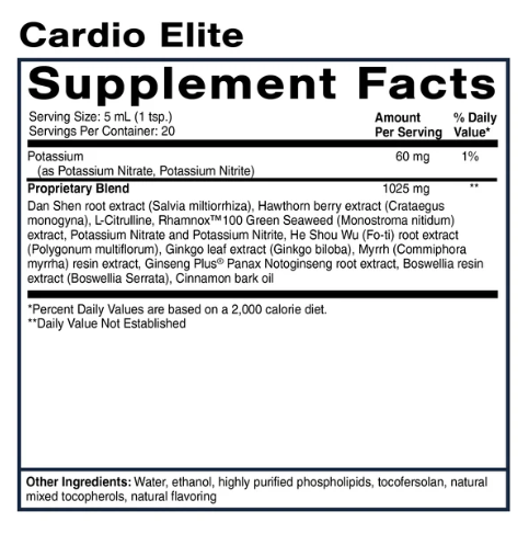 Cardio Elite 3.38 fl oz - Quicksilver - Healthspan Holistic