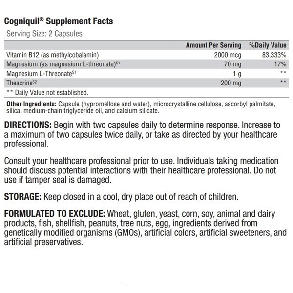 Cogniquil® 60 Capsules - XYMOGEN® - Healthspan Holistic