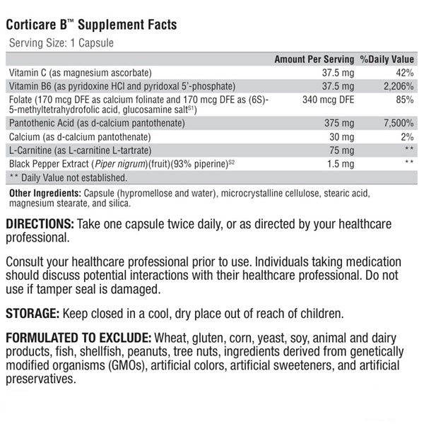 Corticare B™ 120 Capsules - XYMOGEN® - Healthspan Holistic