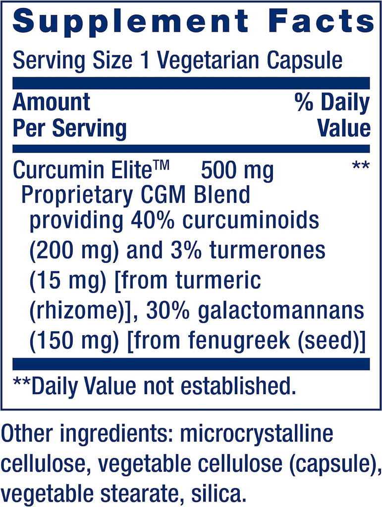 Curcumin Elite™ Turmeric Extract 60 Capsules - Life Extension - Healthspan Holistic