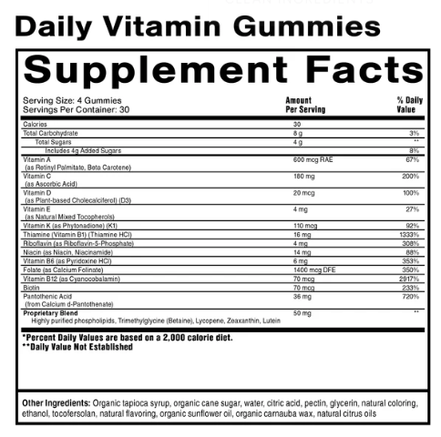 Daily Vitamin 120 Gummies - Quicksilver - Healthspan Holistic