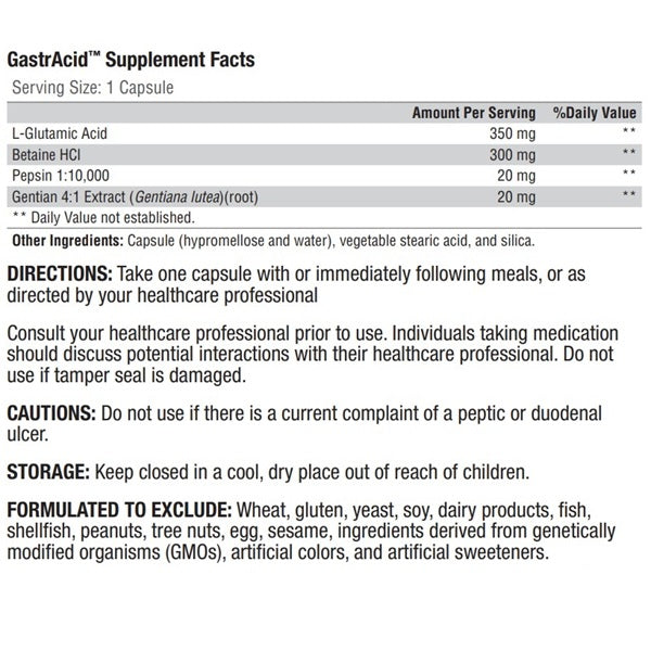 GastrAcid™ 180 Capsules - XYMOGEN® - Healthspan Holistic