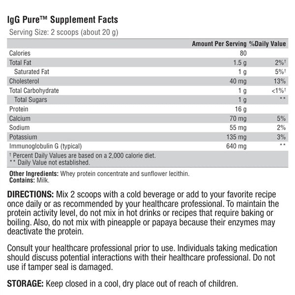 IgG Pure™ 15 Servings - XYMOGEN® - Healthspan Holistic