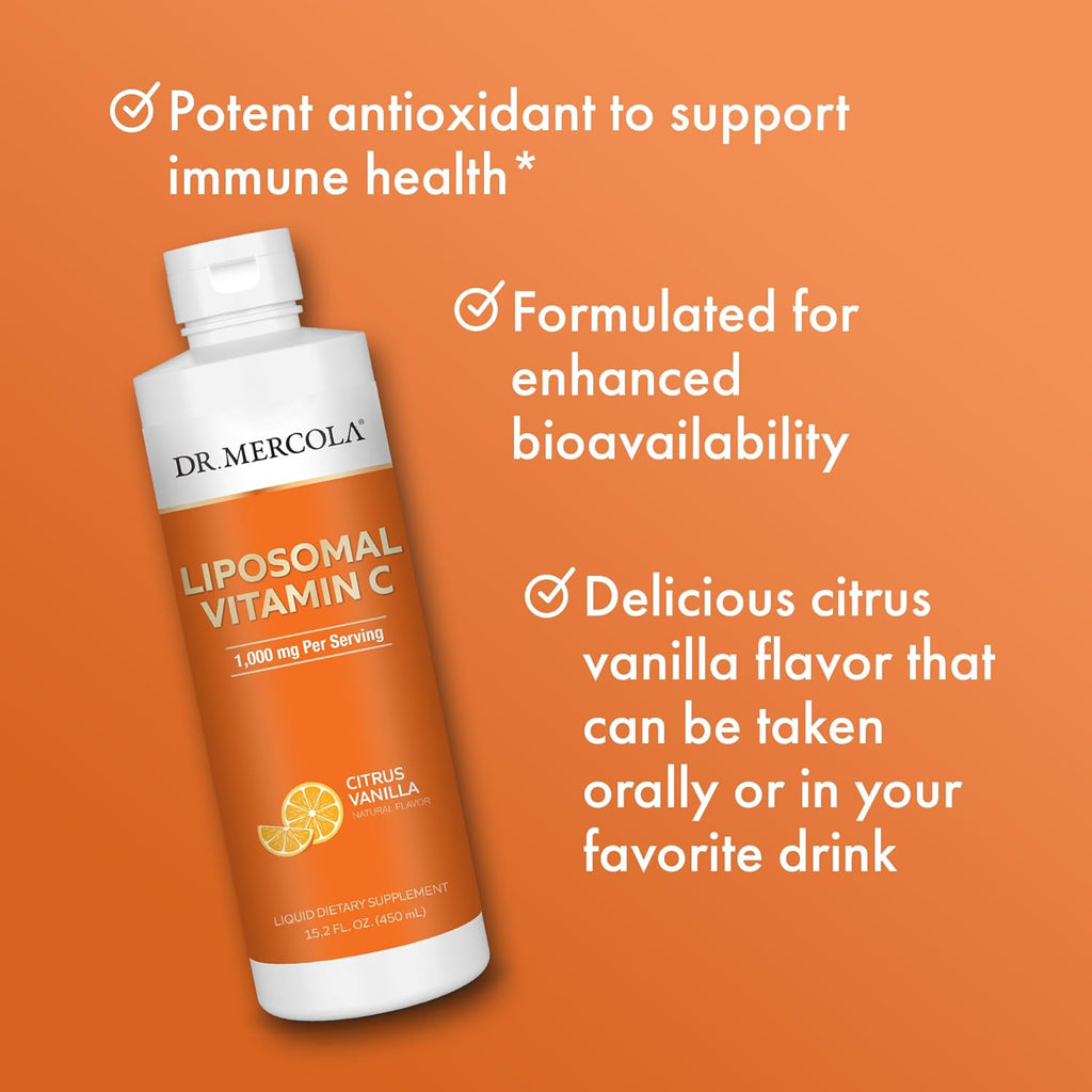 Liposomal Vitamin C Citrus Vanilla 15.2 fl oz - Dr. Mercola - Healthspan Holistic