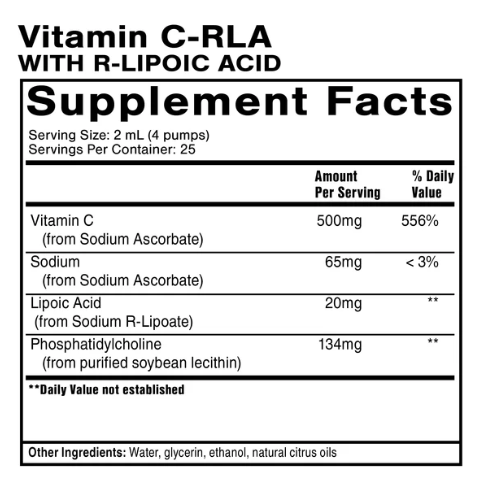 Liposomal Vitamin C with RLA 1.7 fl oz - Quicksilver - Healthspan Holistic