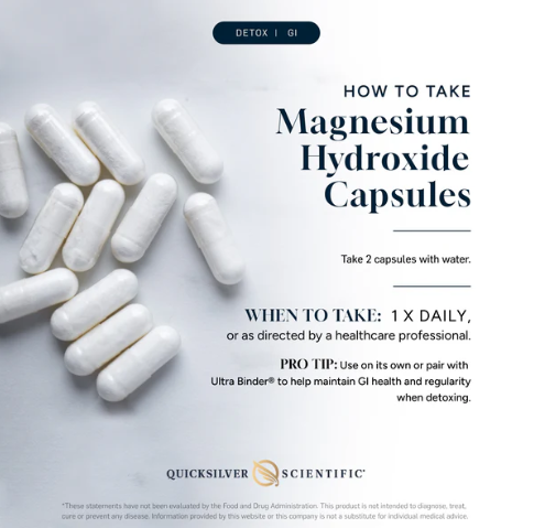 Magnesium Hydroxide 120 Capsules - Quicksilver - Healthspan Holistic