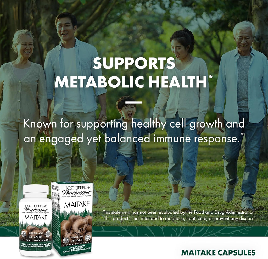 Maitake 60 Capsules - Host Defense - Healthspan Holistic