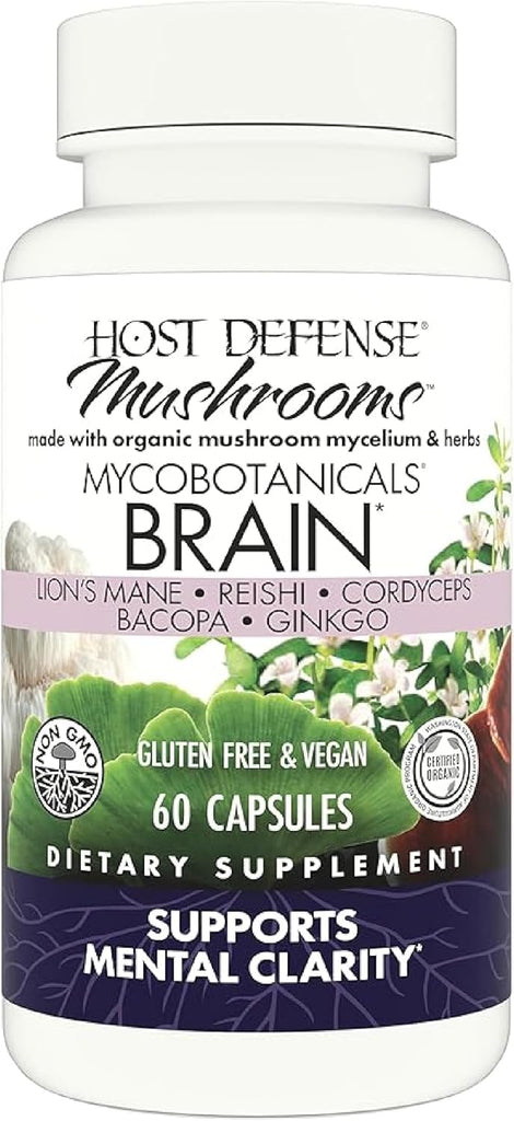 MycoBotanicals® Brain* 60 Capsules - Host Defense - Healthspan Holistic