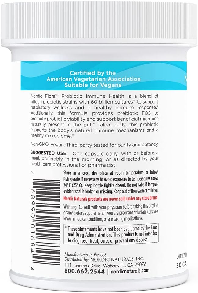 Nordic Flora Probiotic Immune Health 30 Capsules - Nordic Naturals - Healthspan Holistic