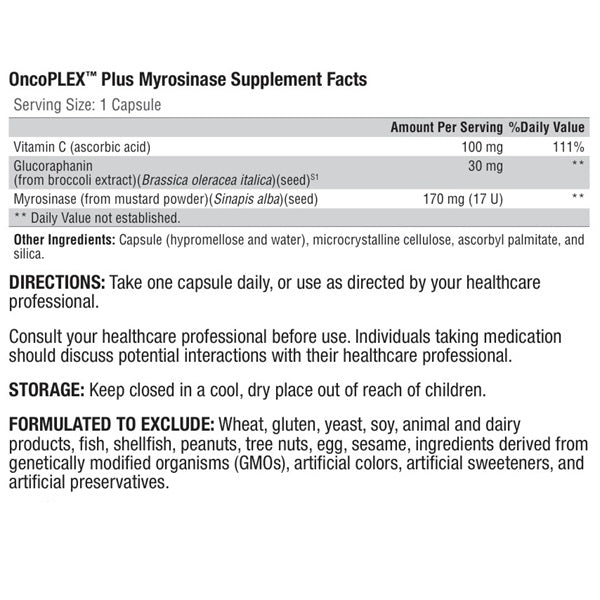 OncoPLEX™ Plus Myrosinase 30 Capsules - XYMOGEN® - Healthspan Holistic