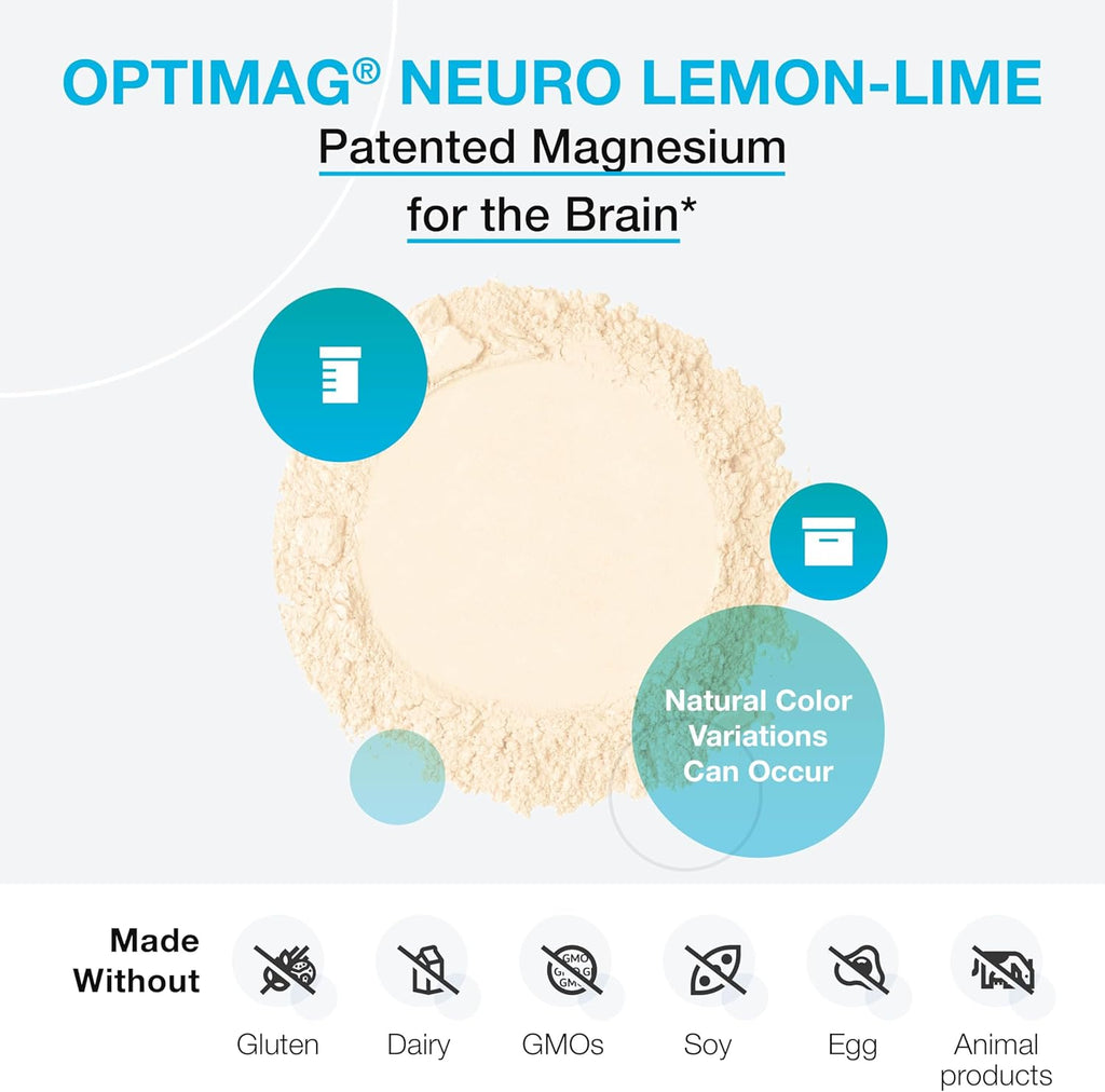 OptiMag® Neuro Lemon-Lime 60 Servings - XYMOGEN® - Healthspan Holistic