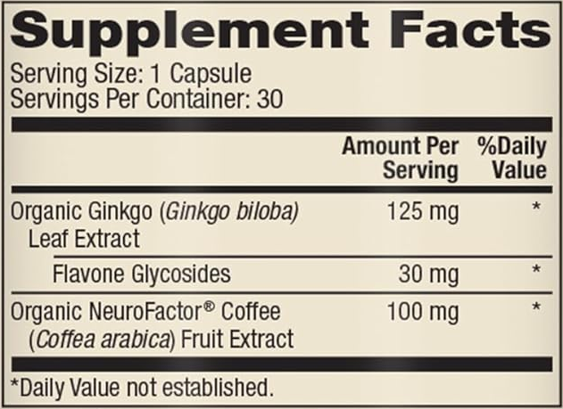 Organic Ginkgo Biloba 30 Capsules - Dr. Mercola - Healthspan Holistic