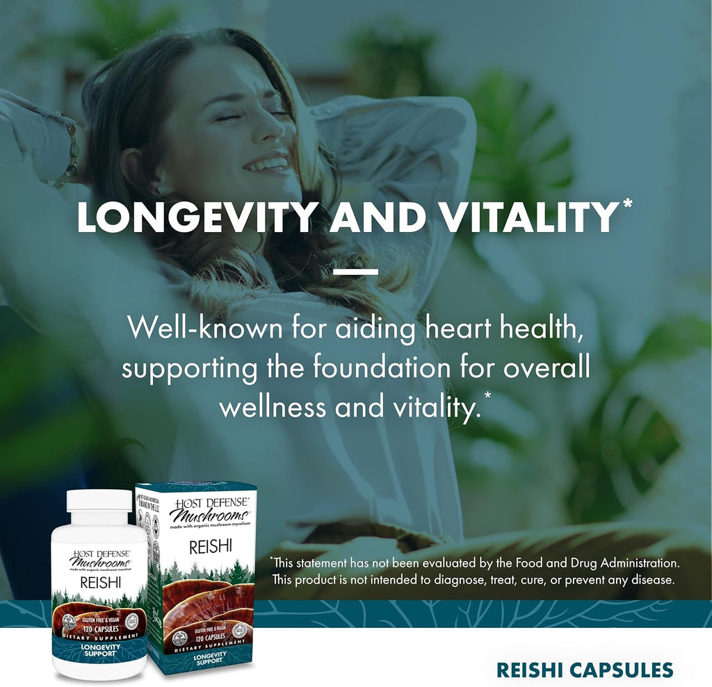 Reishi 30 Capsules - Host Defense - Healthspan Holistic