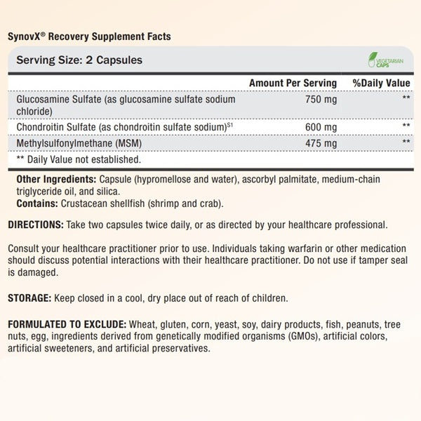 SynovX® Recovery 120 Capsules - XYMOGEN® - Healthspan Holistic
