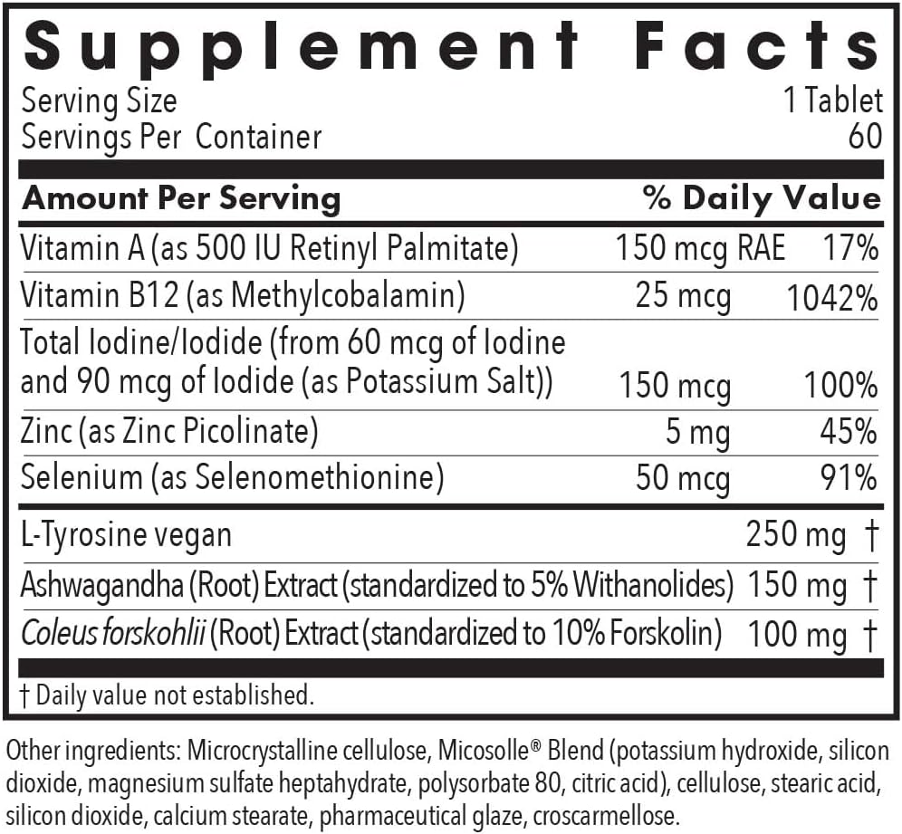 Thyroid Nutrition with Iodoral® 60 Tablets - Allergy Research Group - Healthspan Holistic