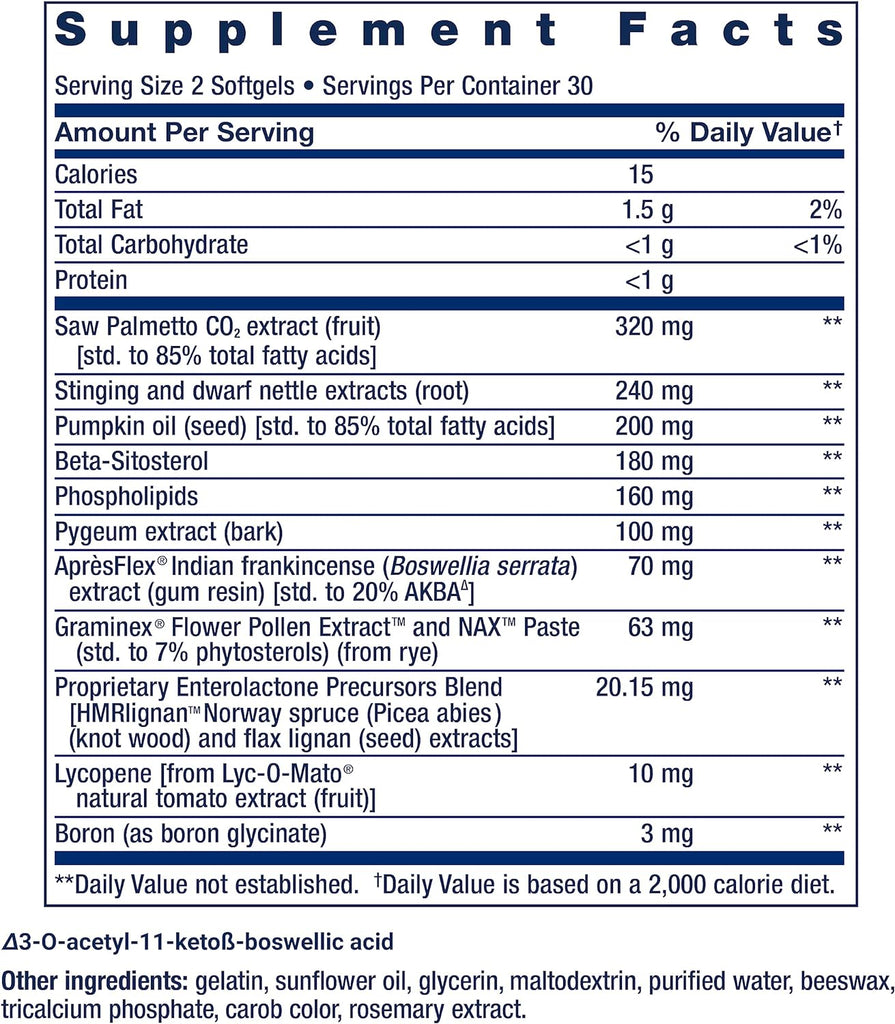 Ultra Prostate Formula 60 Softgels - Life Extension - Healthspan Holistic