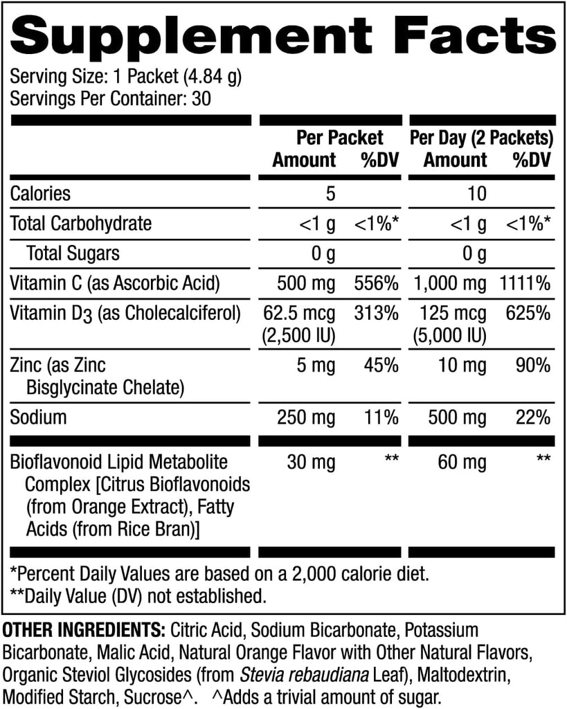 Vitamin C-PAK® Orange Flavor 30 Servings - Dr. Mercola - Healthspan Holistic