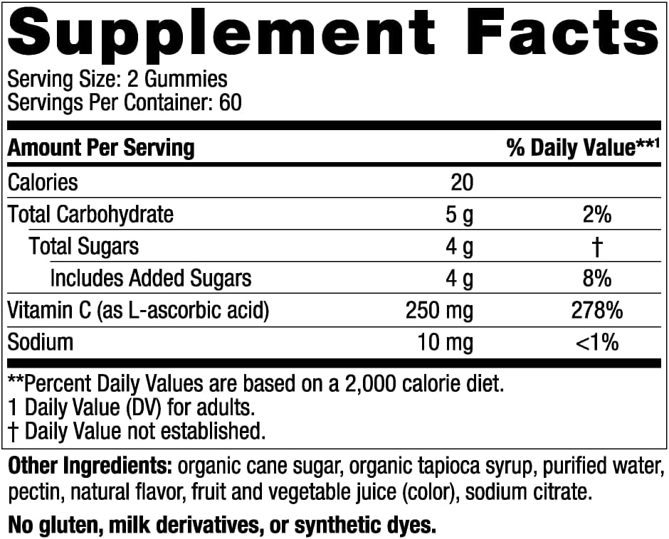 Vitamin C Gummies Tart Tangerine 120 Gummies - Nordic Naturals - Healthspan Holistic