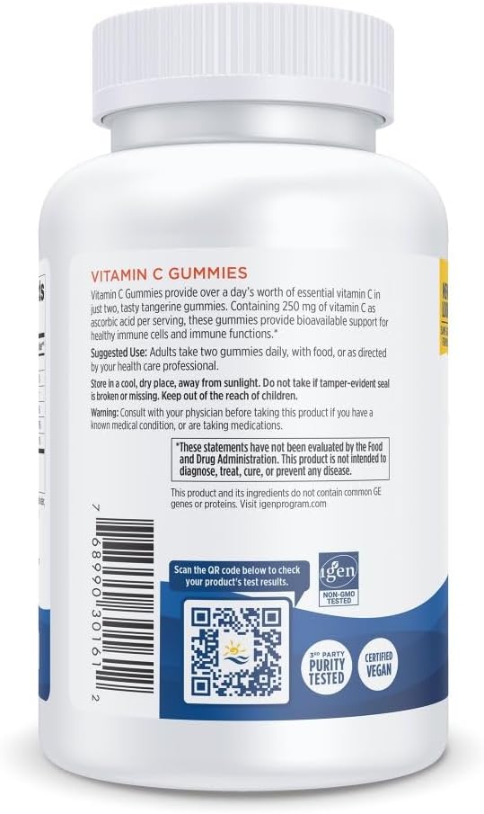 Vitamin C Gummies Tart Tangerine 120 Gummies - Nordic Naturals - Healthspan Holistic