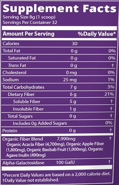 Whole Food Organic Fiber 32 Servings - MRM - Healthspan Holistic