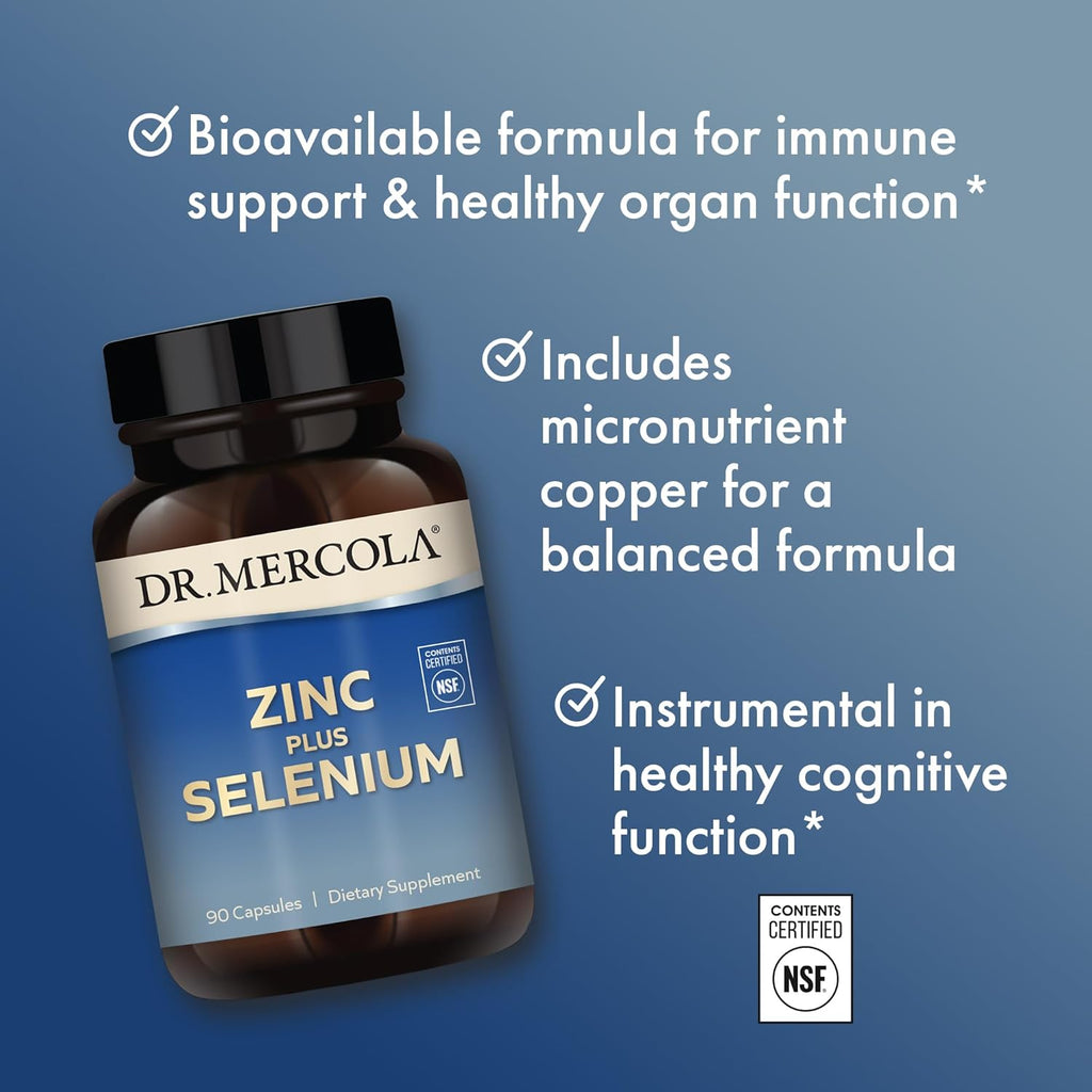 Zinc Plus Selenium 30 Capsules - Dr. Mercola - Healthspan Holistic